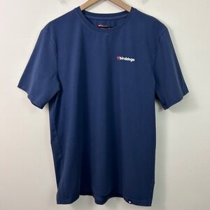 Bird Dogs Mens Performance Short Sleeve T-Shirt Spellout Navy Size XL